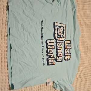 Disney Light Aqua Graphic Tee with Navy and Yellow Accents